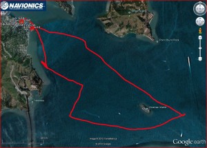 11/23/12, 10.6 NM, 3 hours, Max Speed 6.2 kts