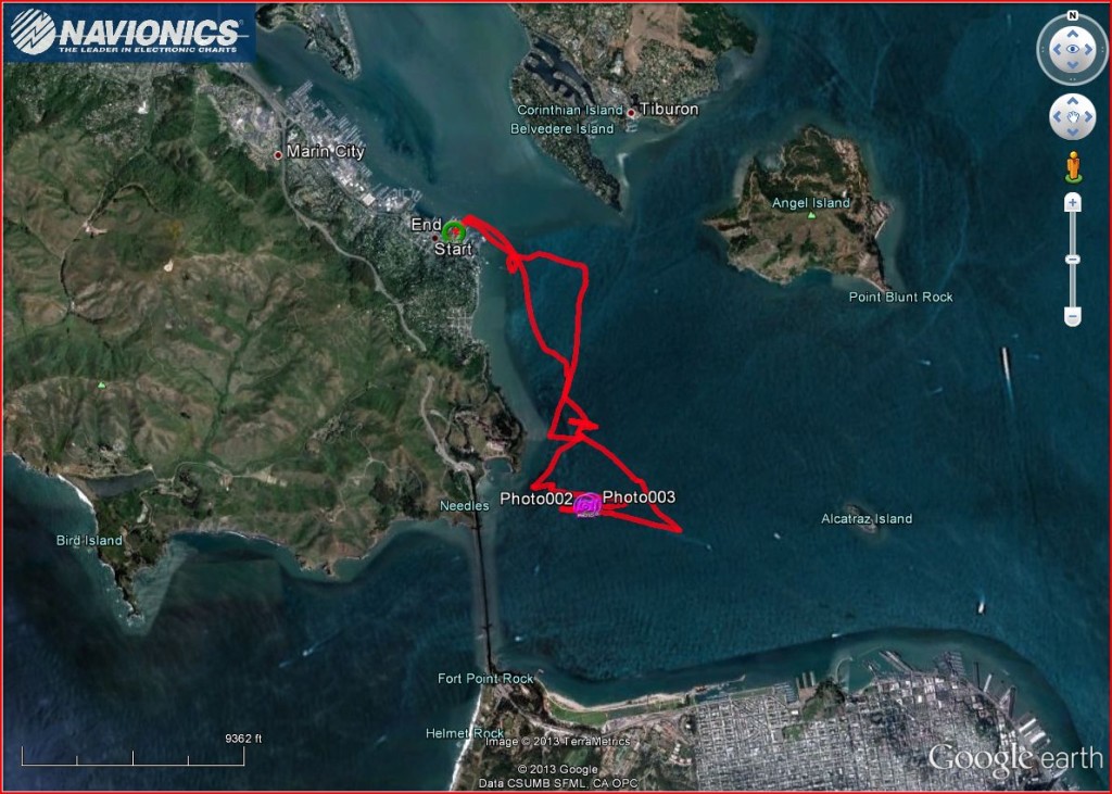 9 NM, 3 hrs, Max Speed: 6.6 kts, 18 knot winds in short sleeves in January!