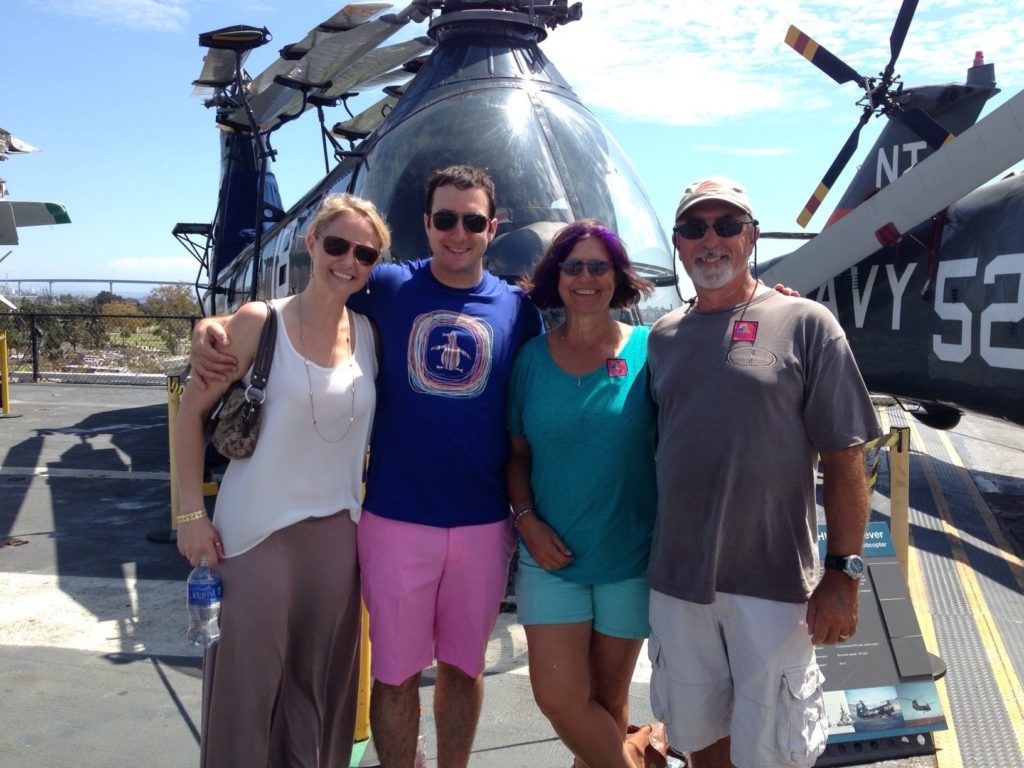 Our nephew Dominic, Rachel, Rick and Cindy in San Diego