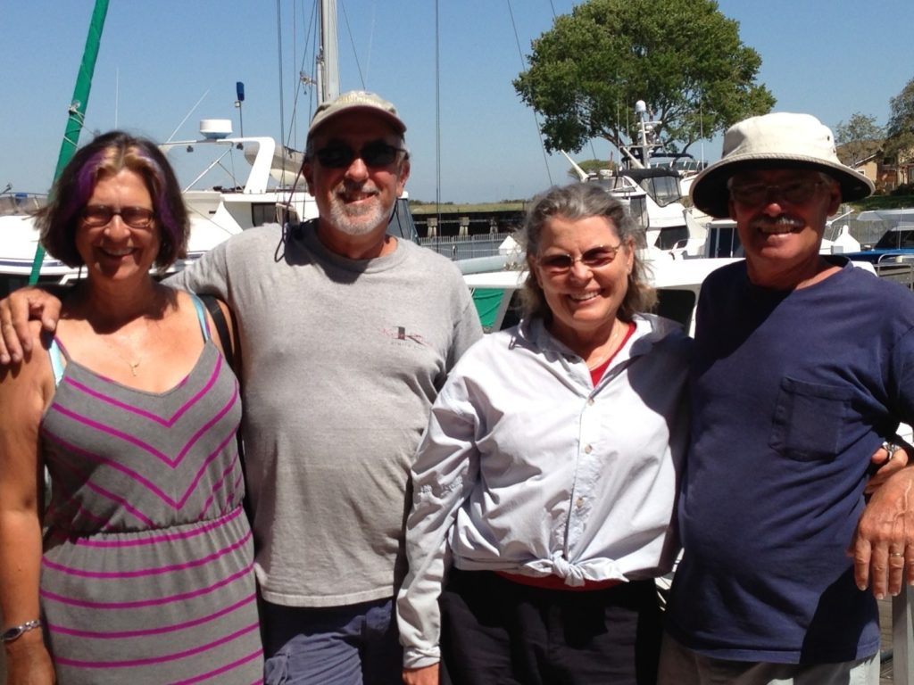 Cindy, Rick, Betsy and Dan at the Pittsburg marina