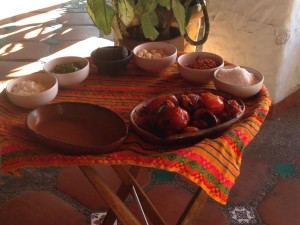 Ingredients for at-your-table made salsa