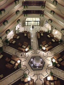 One of the hotel's lobbys