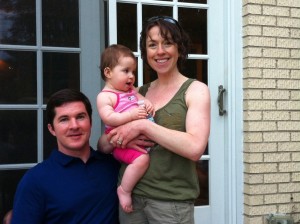 My sister Bonnie's youngest son Kevin with his wife Eliza and their new daughter Madeline