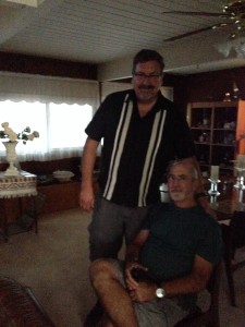 Rick and his longtime friend Brian, a dentist, who made a stay plate for my pulled tooth while I was in the States