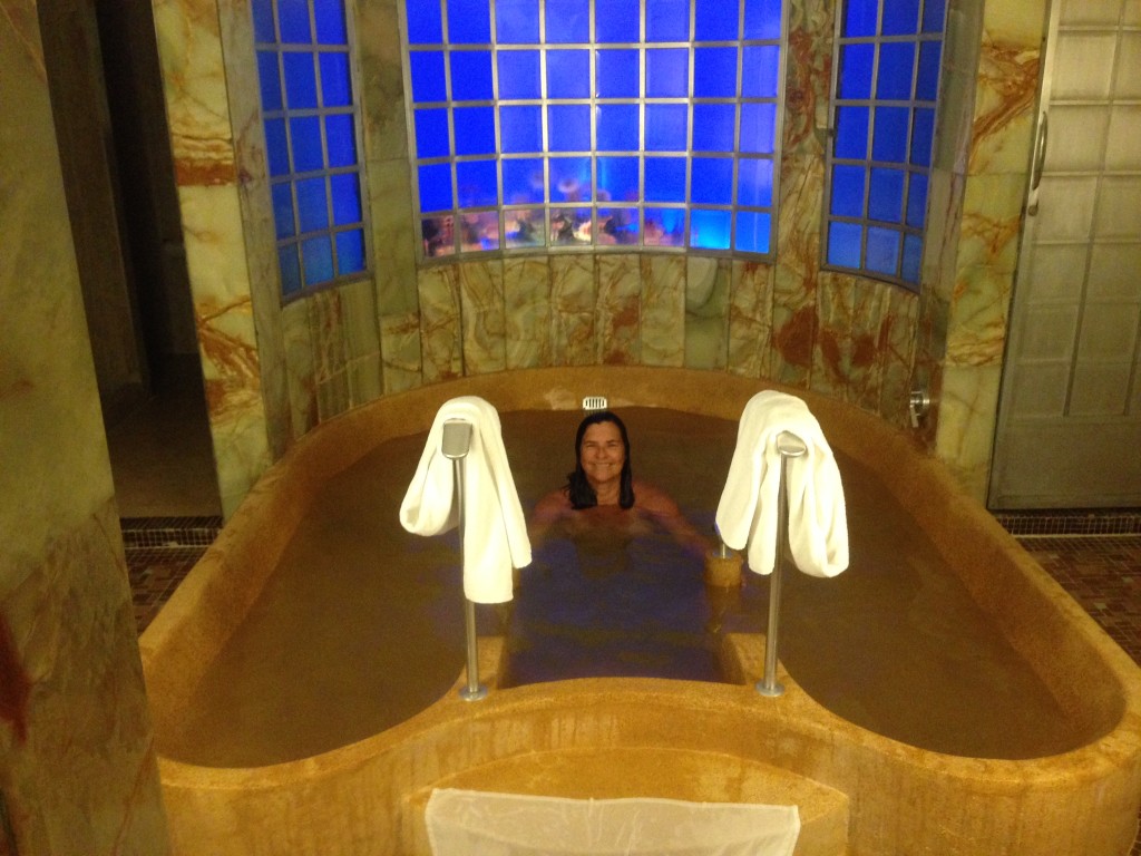 Cindy in the private Roman bath at Ixtapan de la Sal
