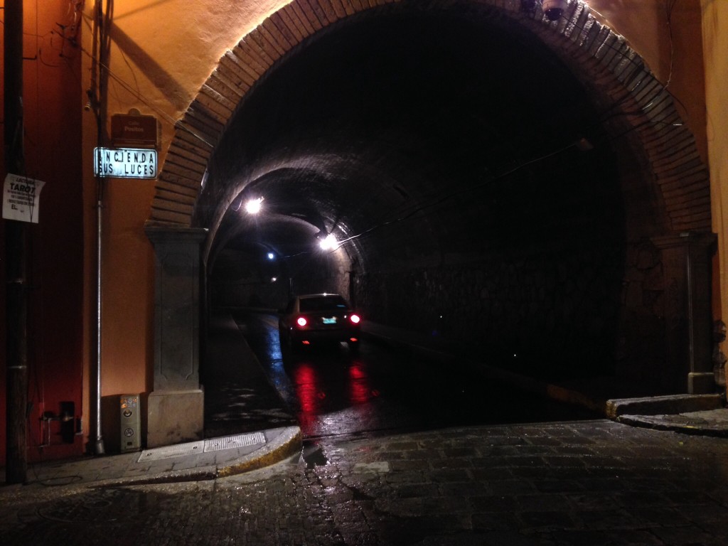 One of 28 tunnels under the hills of Guanajuato