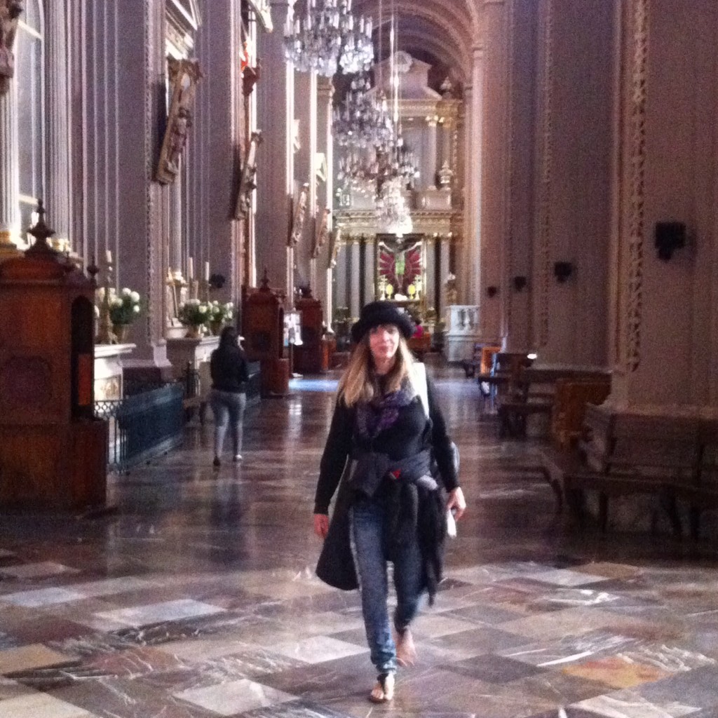 Bev inside the Morelia Cathedral