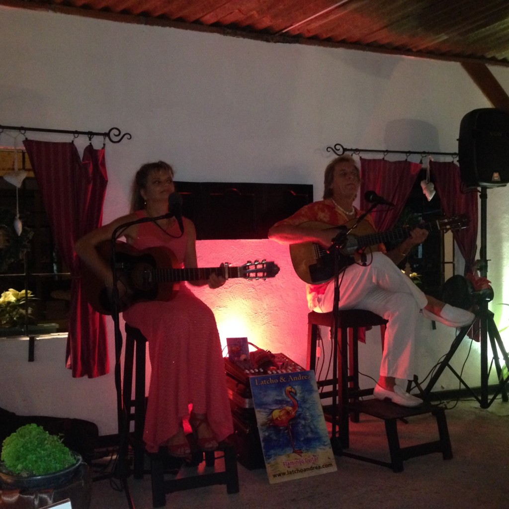 The German singers at the Black Forest Restaurant.  They sing flamenco!