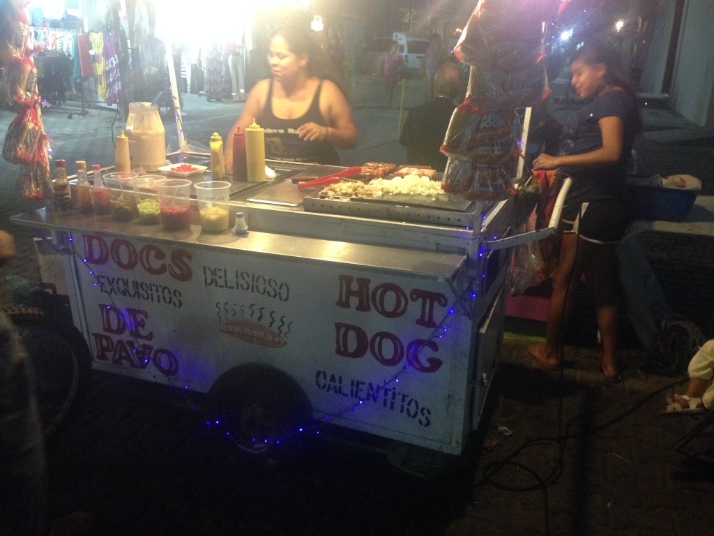 The hot dog stand
